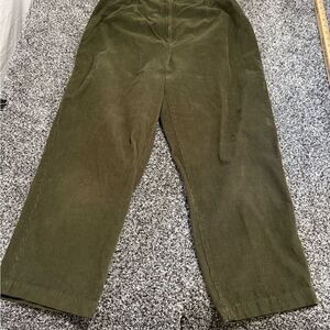 Ann Taylor womans olive colored Corduroy Pants size 14